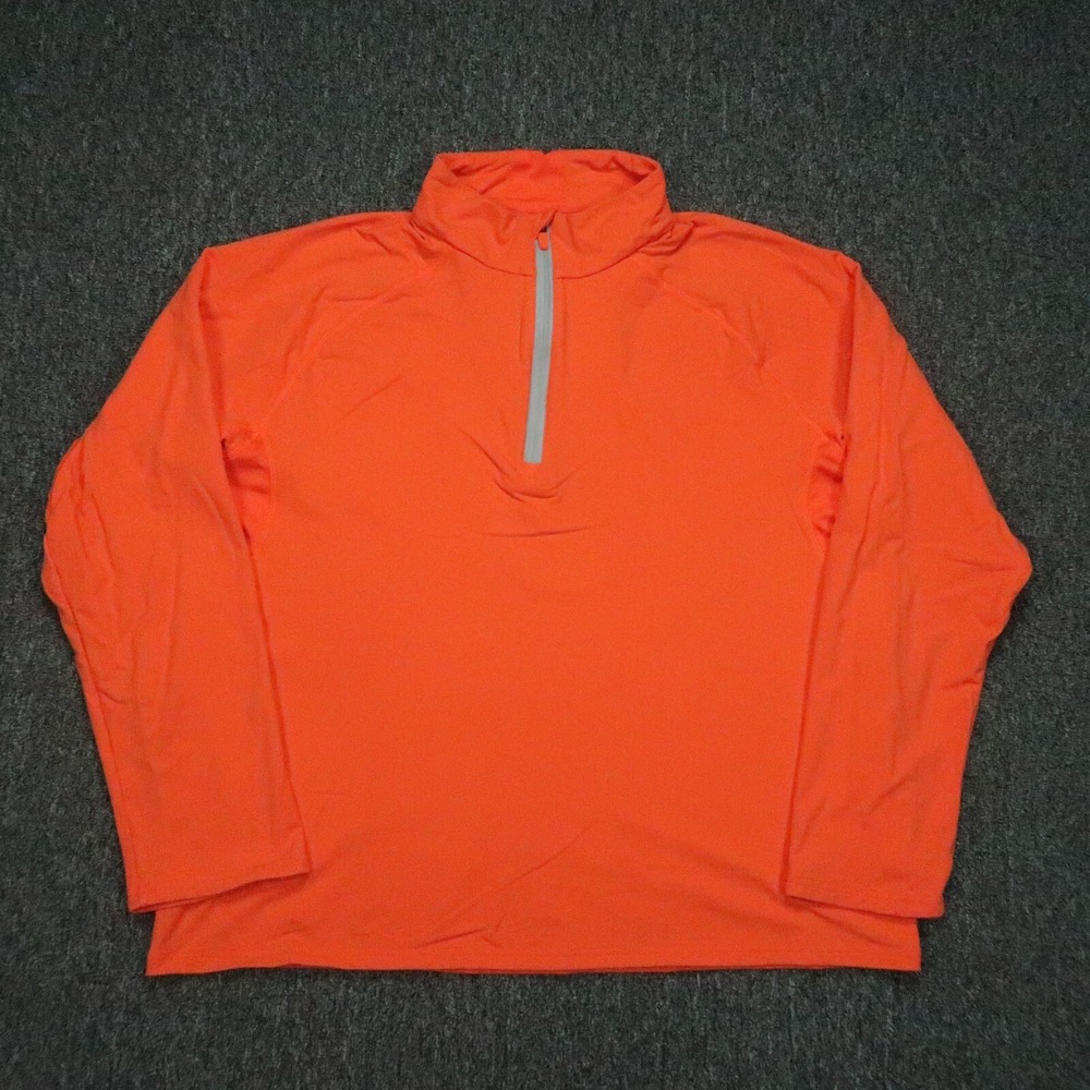 SWIMS Pullover Mens Extra Large Orange Stavenger Quarter Zip Performance XL